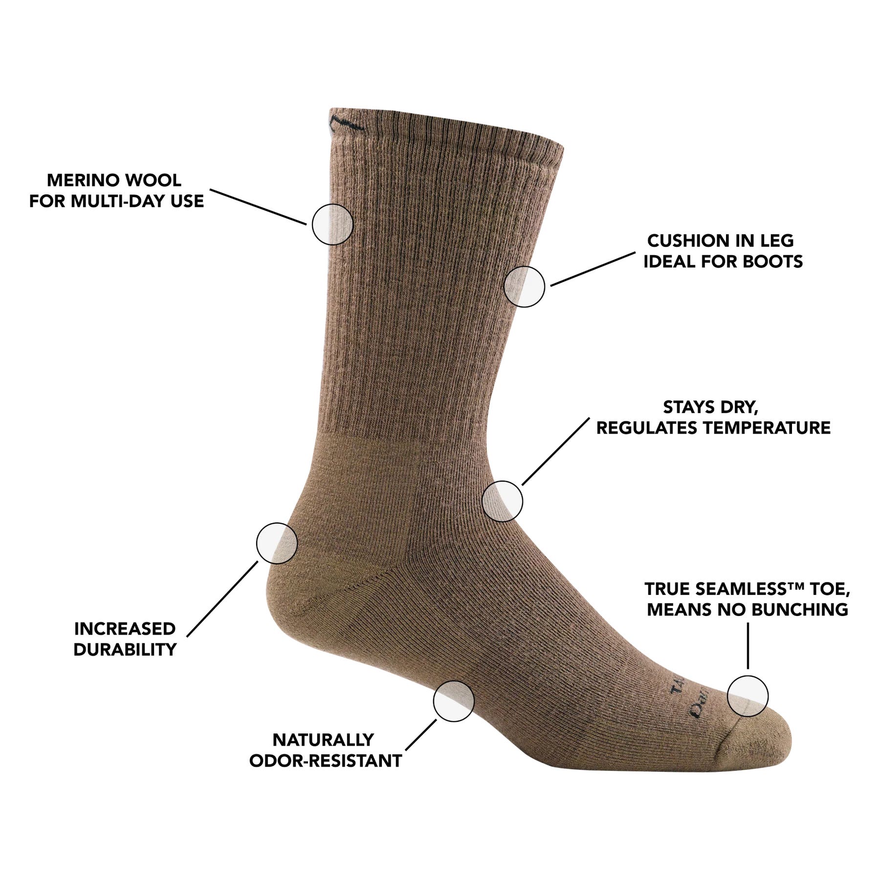 Darn Tough Boot Heavyweight Tactical Sock with Full Cushion - 921238