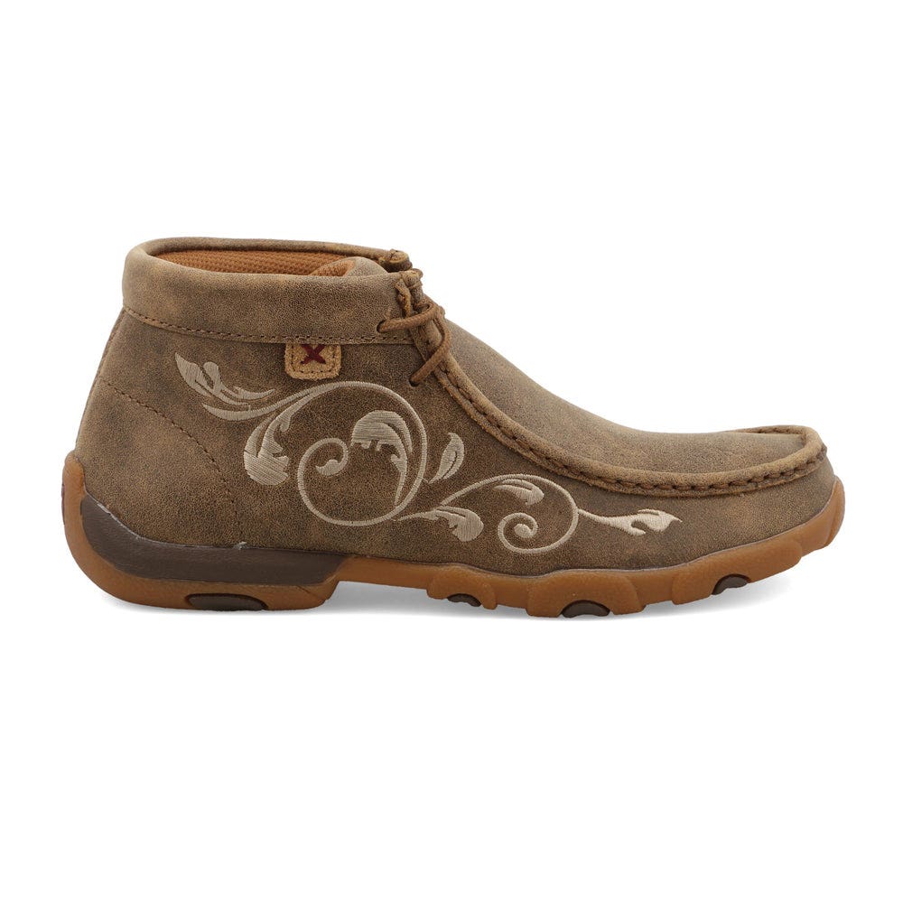Twisted X Chukka Driving Series WDM0041-7.5 Casual Shoes, 7.5, M W, Bomber, Leather, Lace-Up