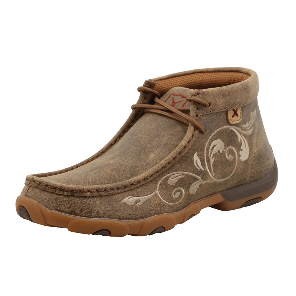 Twisted X Chukka Driving Series WDM0041-9.5 Casual Shoes, 9.5, M W, Bomber, Leather, Lace-Up