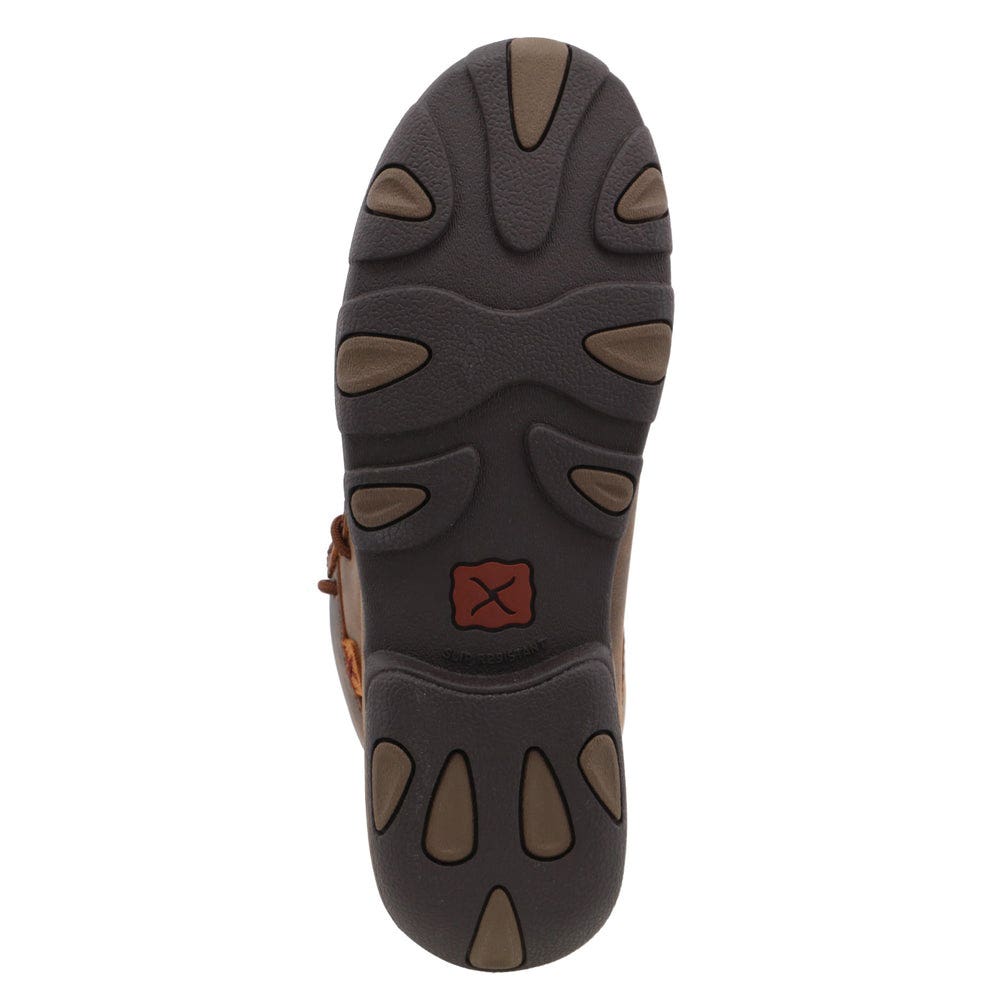 Twisted X Driving Mocs, 10, M W, Brown, Leather, Lace-Up
