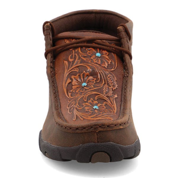 Twisted X Driving Mocs, 6.5, M W, Brown, Leather, Lace-Up