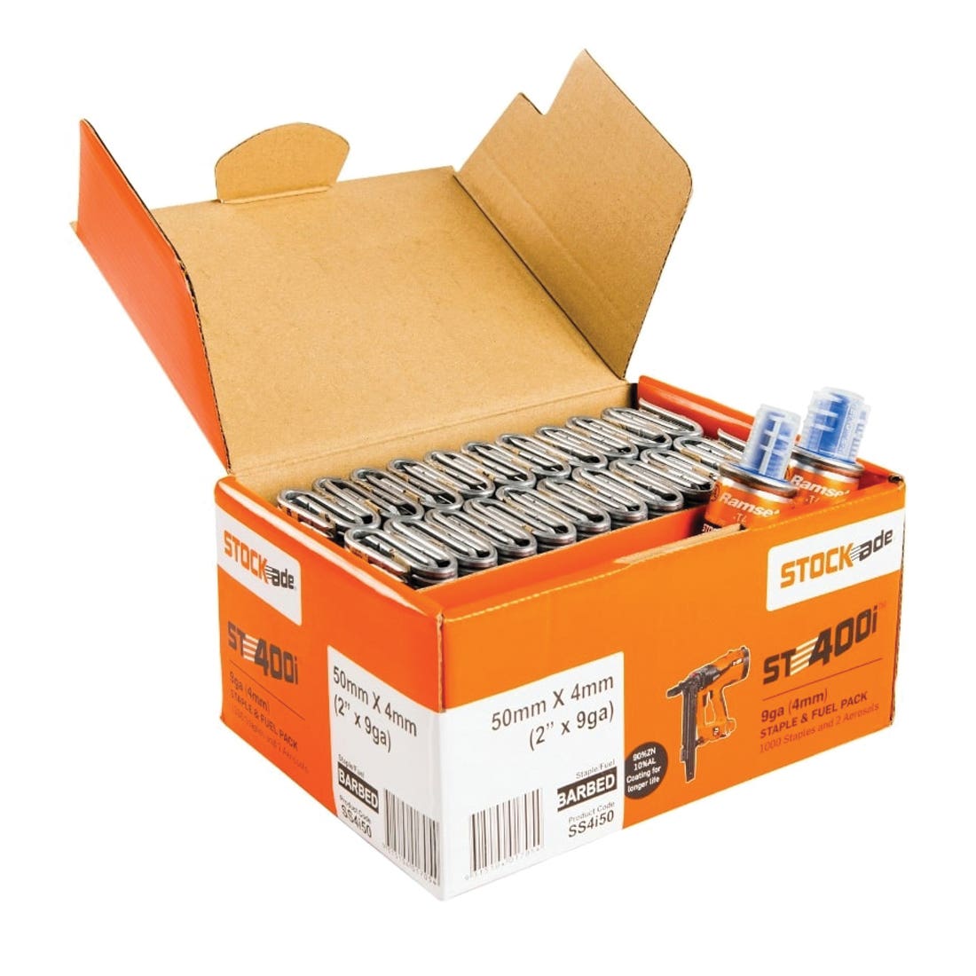 Stockade SS4i50 Barbed Fencing Staple, Aluminum/Zinc