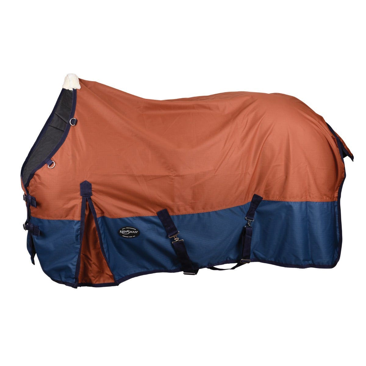 Reinsman Classic Series H101-81-RT Turnout Winter Blanket, Blue/Rust