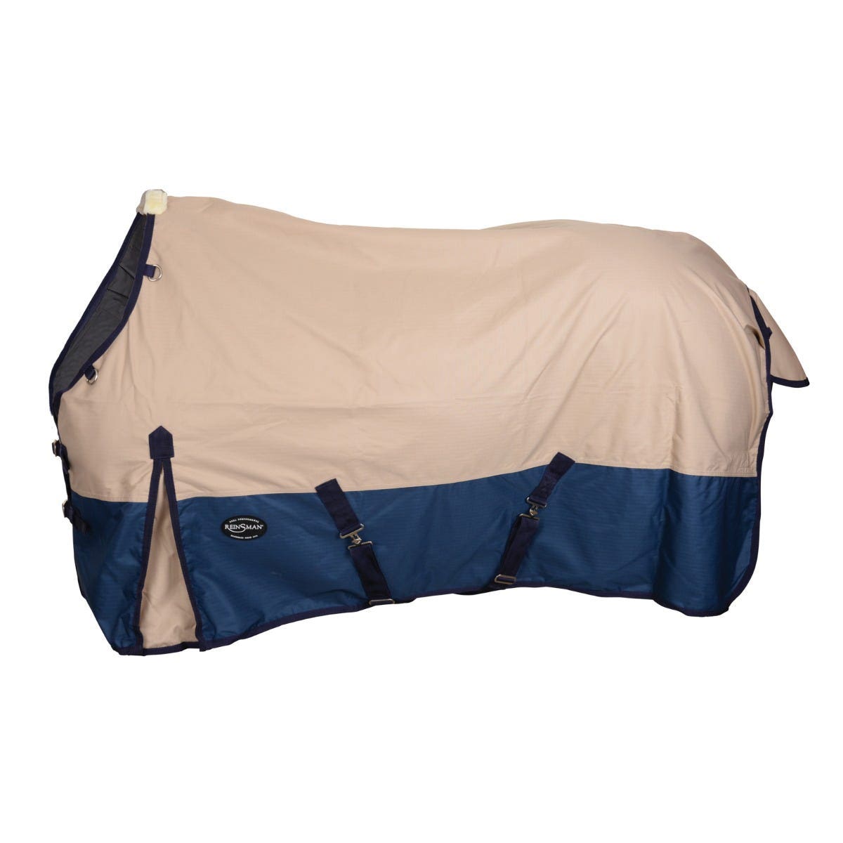 Reinsman Classic Series H101-72-TB Turnout Winter Blanket, Blue/Tan