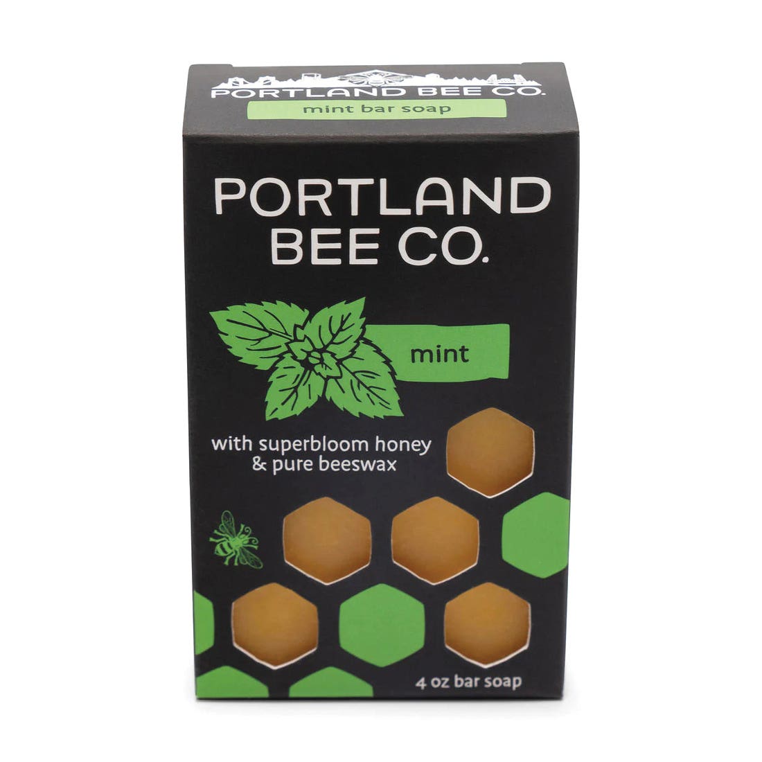 Portland Bee Balm Soap, Bar, Mint, 4 oz
