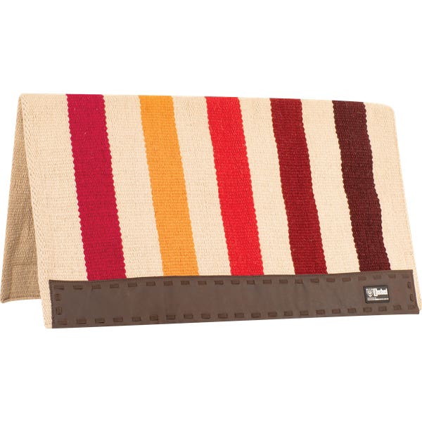 Cashel Casa Zia Series Saddle Blanket, Double Weave, Leather, Red