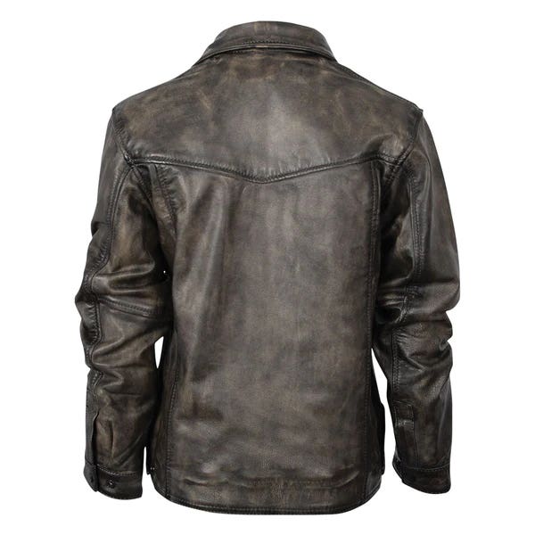 STS Rifleman Jacket, S, Leather, Stone Wash, Zipper