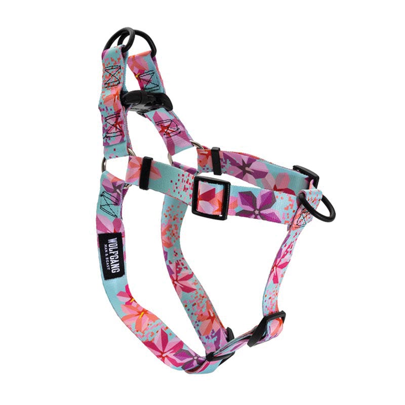 Wolfgang WH-002-96 Comfort Dog Harness, L, Buckle, D-Ring, Polyester, 20 to 30 in Harness, Digi Floral