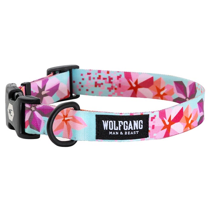 Wolfgang WC-001-96 Dog Collar, 8 to 12 in, D-Ring, 5/8 in W, Polyester