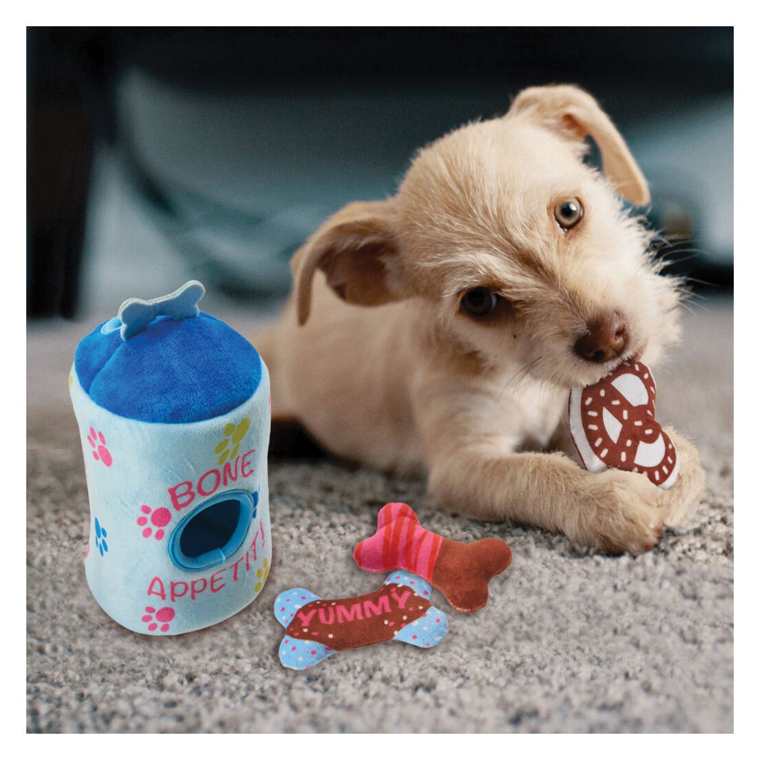 Spot Dog Toy, 8 in, Squeaky Plush, Treat Jar Puzzle