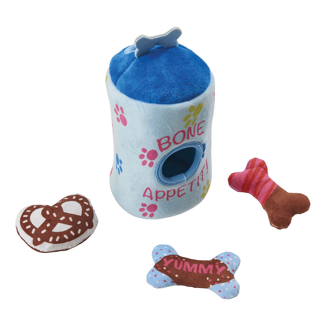 Spot Dog Toy, 8 in, Squeaky Plush, Treat Jar Puzzle