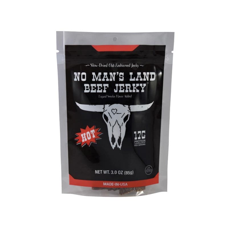 No Man's Land Beef Jerky Beef Jerky, Hot, 2 oz