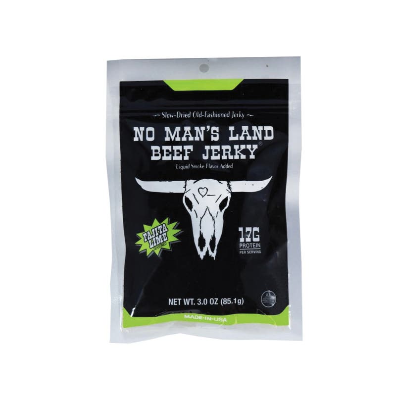 No Man's Land Beef Jerky Beef Jerky, Strip, Fajita Lime, 2 oz Bag