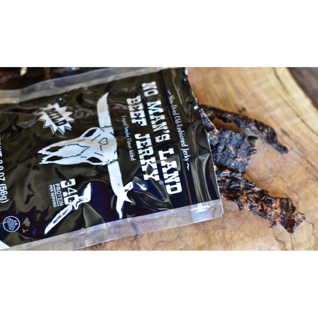 No Man's Land Beef Jerky Beef Jerky, Strip, 2 oz
