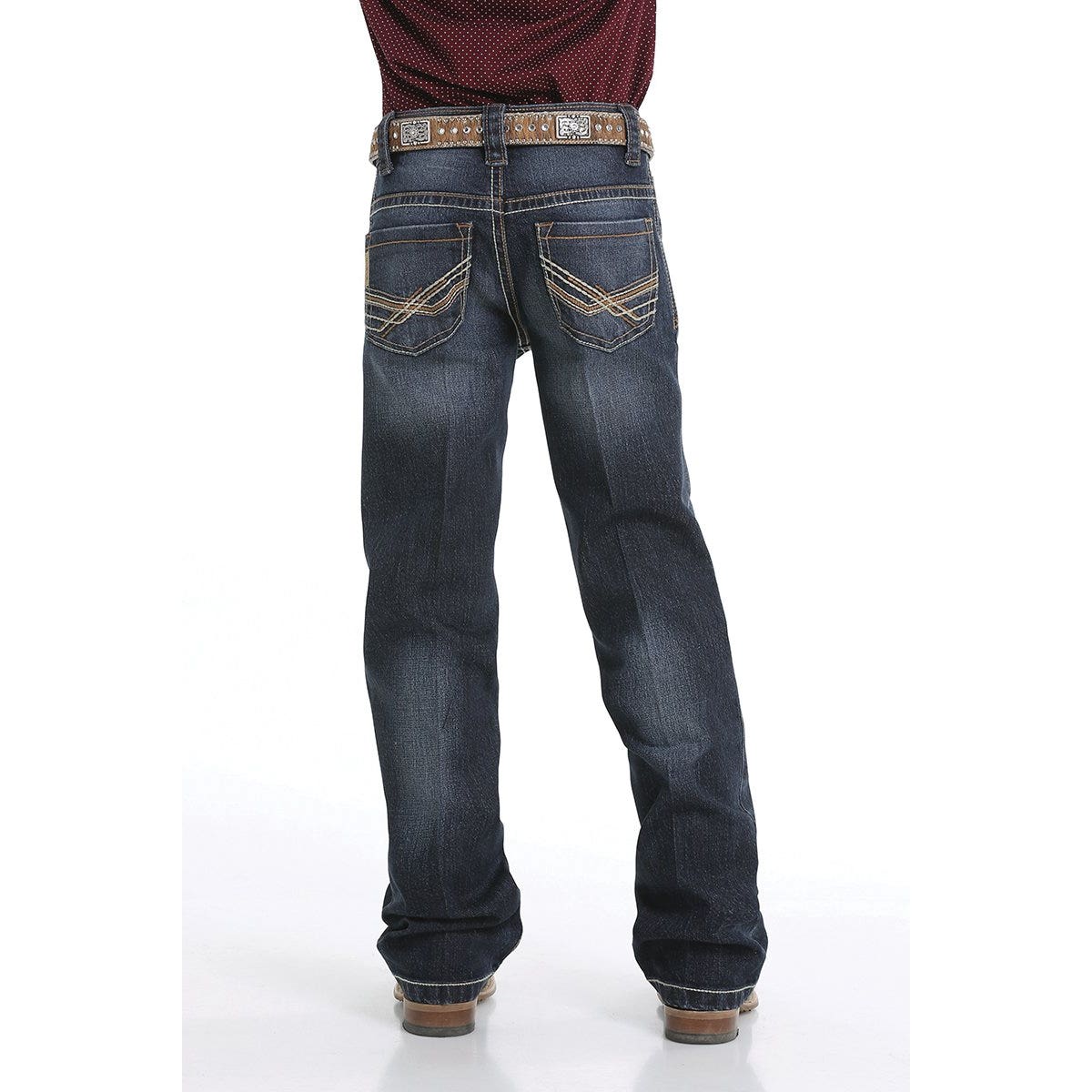 Cinch Jeans, Boy's, 12, 28 to 29 in W, Blue, Bootcut, Relaxed Fit, Stretchable