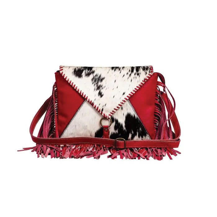 Myra Bag Letterstone Trail Series Bag, Fringed, Zipper, Pink