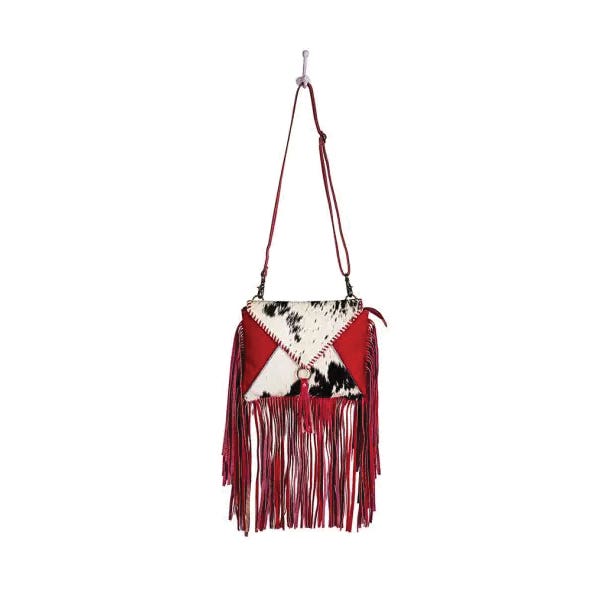 Myra Bag Letterstone Trail Series Bag, Fringed, Zipper, Pink