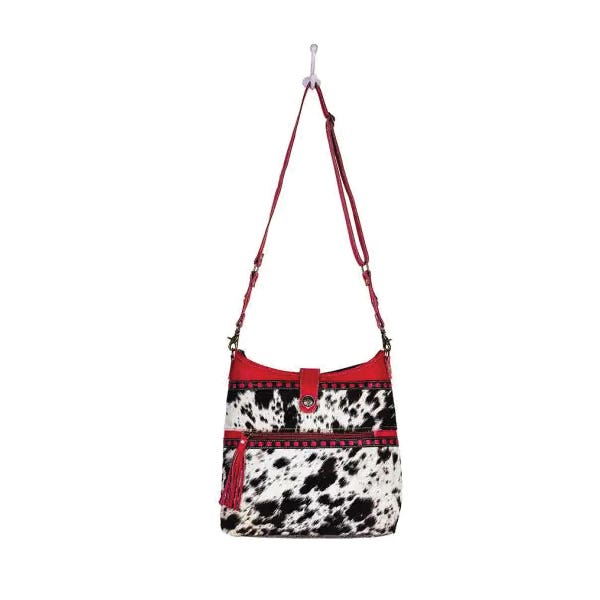 Myra Bag Letterstone Trail Series Bag, Zipper, Charcoal/Ebony/Pink