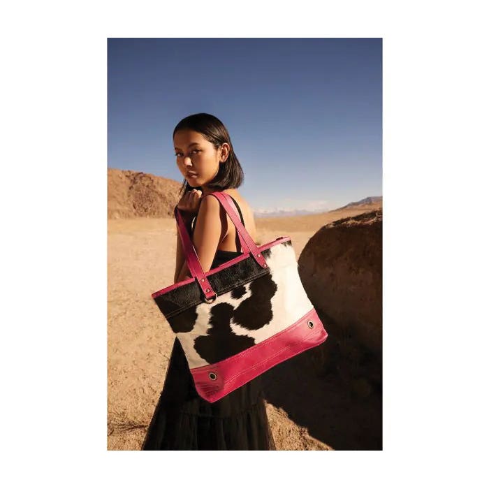 Myra Bag Letterstone Trail Series Bag, Zipper, Pink