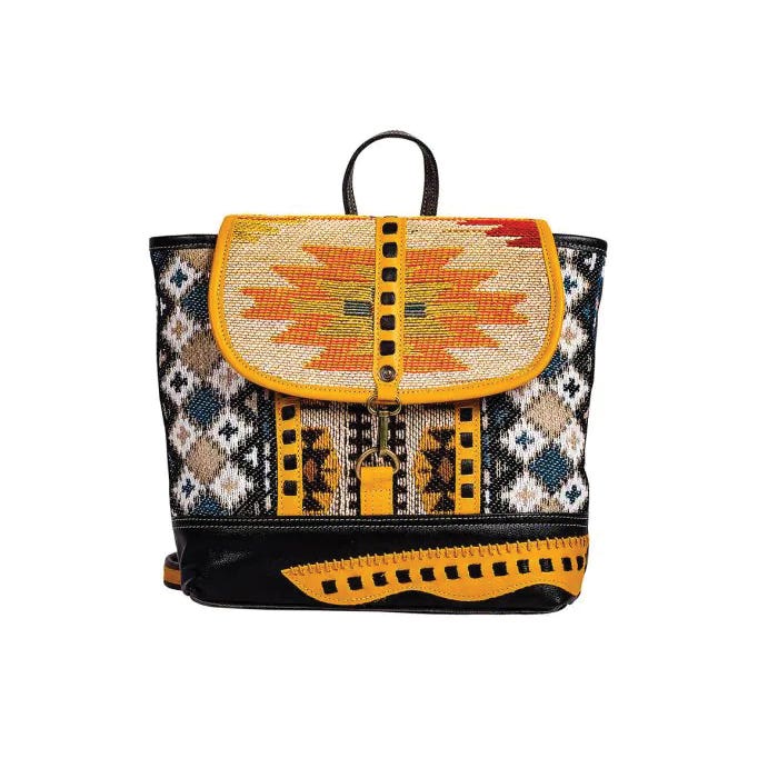 Myra Bag Zonta Mesa Series Backpack Bag, Zipper, Cloud Gray/Ebony/Golden Sunrise/Smoky Gray/Yellow