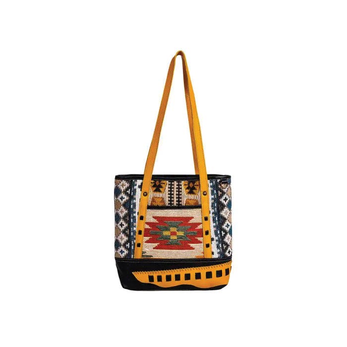 Myra Bag Zonta Mesa Series Concealed Carry Bag, Zipper, Cloud Gray/Ebony/Golden Sunrise/Smoky Gray/Yellow