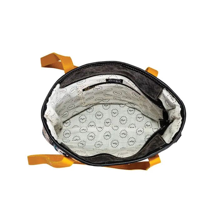 Myra Bag Zonta Mesa Series Concealed Carry Bag, Zipper, Cloud Gray/Ebony/Golden Sunrise/Smoky Gray/Yellow