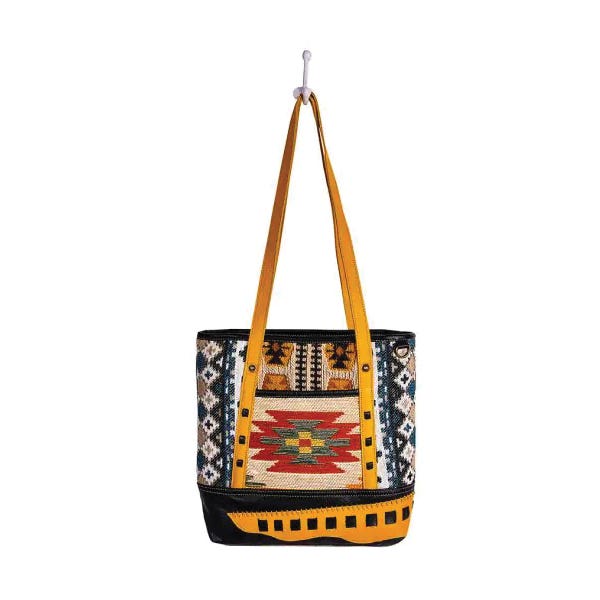 Myra Bag Zonta Mesa Series Concealed Carry Bag, Zipper, Cloud Gray/Ebony/Golden Sunrise/Smoky Gray/Yellow