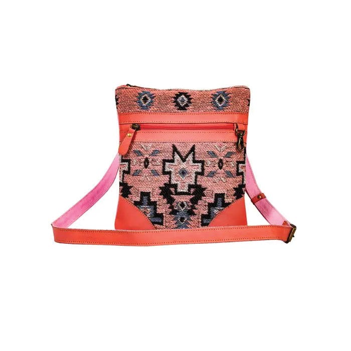 Myra Bag Cross Body Bag, Zipper, Pink
