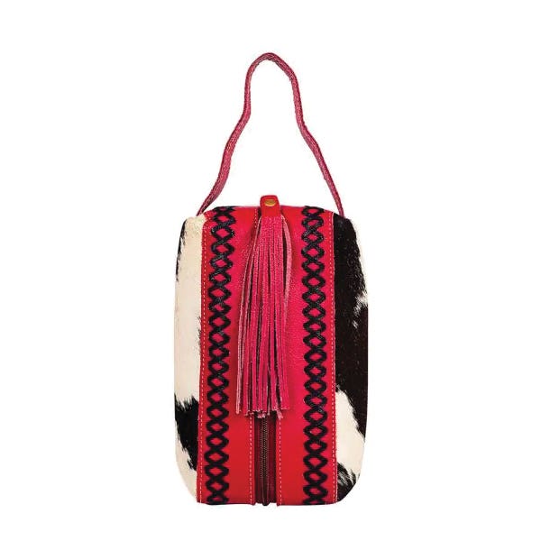 Myra Bag Letterstone Trail Series Bag, Zipper, Ebony/Red