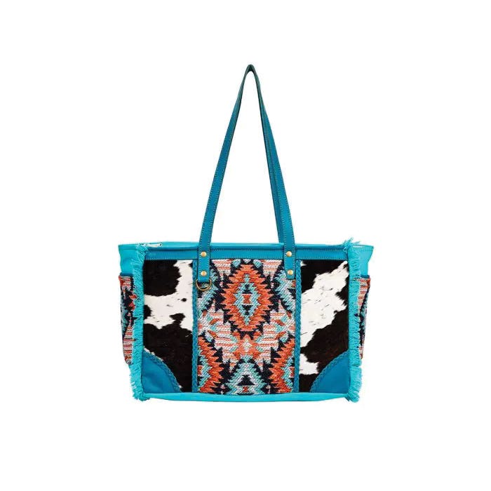 Myra Bag Tonga Ridge Series Bag, S, Light Dark Mottled Pattern, Zipper, Blue