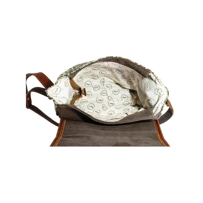 Myra Bag Le Medallion Series Shoulder Bag, Medallion, Snap, Zipper, Brown/Warm Chocolate