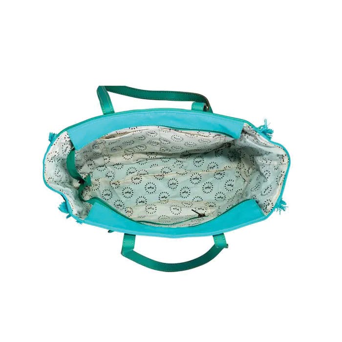 Myra Bag Tonga Ridge Series Bag, S, Light Dark Mottled Pattern, Zipper, Turquoise