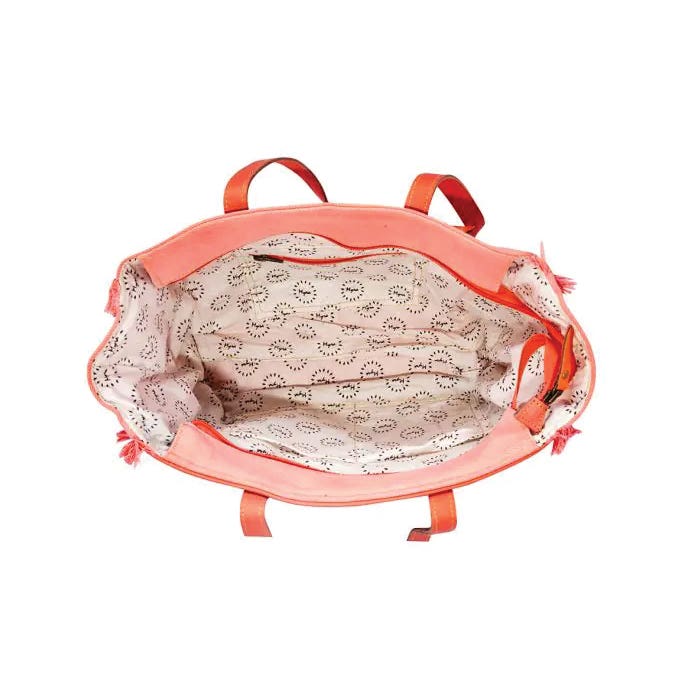 Myra Bag Tonga Ridge Series Bag, S, Light Dark Mottled Pattern, Zipper, Pink/Salmon