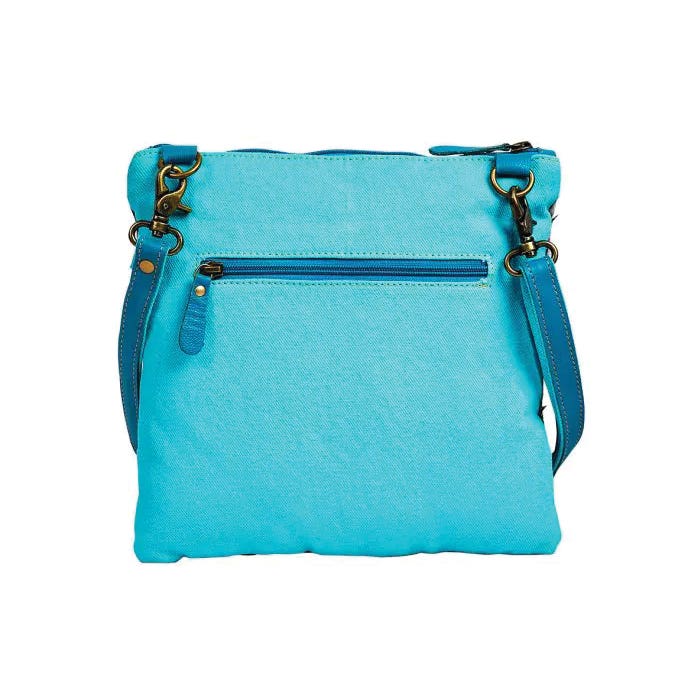 Myra Bag Pecos Pointe Series Bag, Zipper, Cloud Gray/Turquoise