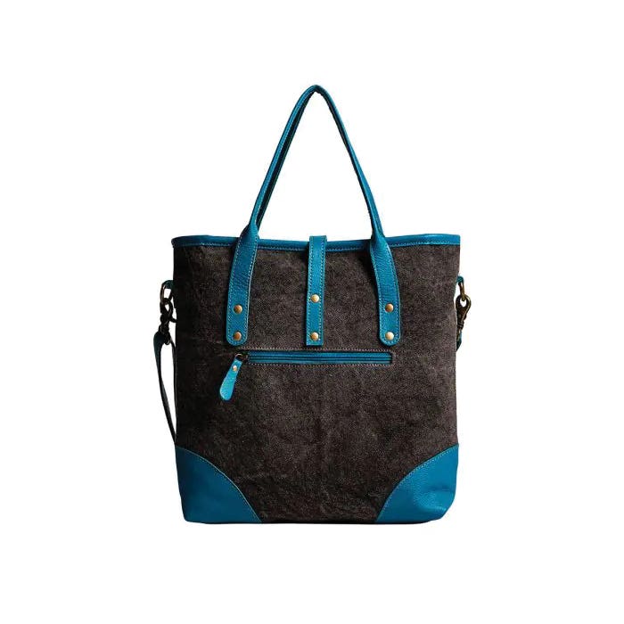 Myra Bag Pecos Pointe Series Bag, Zipper, Blue/Cloud Gray