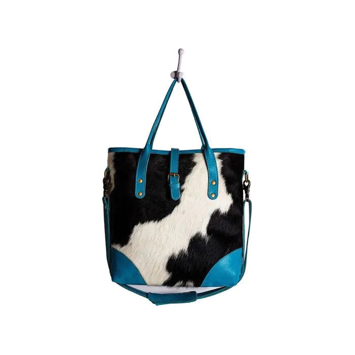 Myra Bag Pecos Pointe Series Bag, Zipper, Blue/Cloud Gray