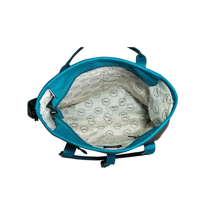 Myra Bag Pecos Pointe Series Bag, Zipper, Blue/Cloud Gray