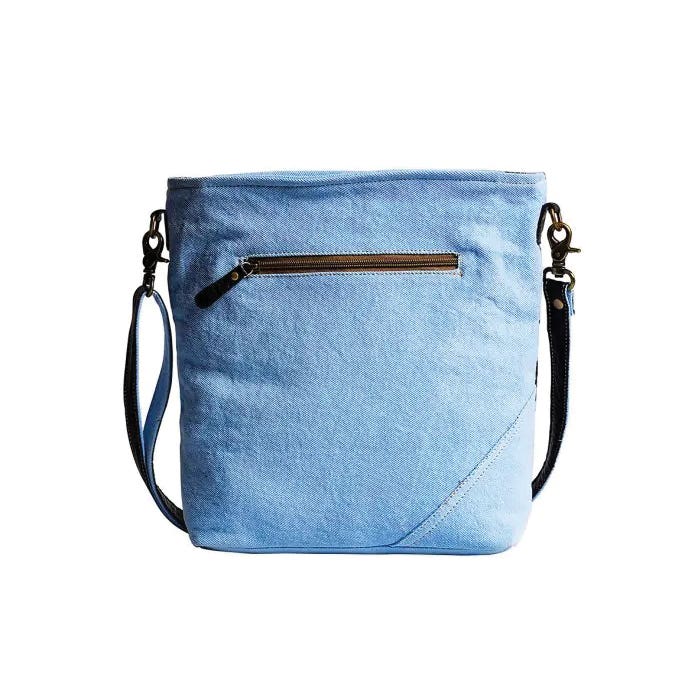 Myra Bag Bleu Creek Meadow Series Cross Body Bag, Floral, Zipper, Blue
