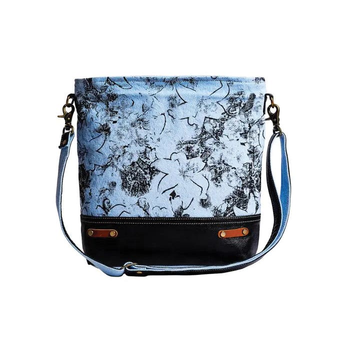 Myra Bag Bleu Creek Meadow Series Cross Body Bag, Floral, Zipper, Blue