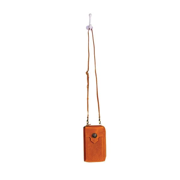 Myra Bag Winsome Trail Series Phone Case Wallet, Zipper, Caramel