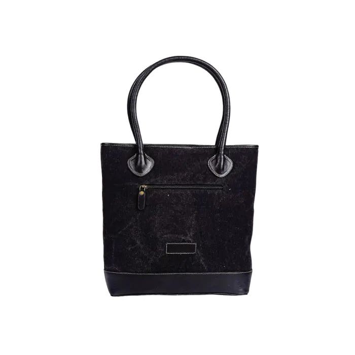Myra Bag Jenika Falls Series Tote Bag, Floral, Zipper, Ebony