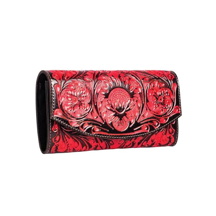 Myra Bag Tambrina Series Wallet, Blooms, Snap, Black/Red