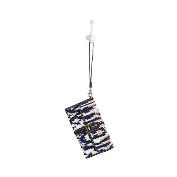 Myra Bag Jenson Bluff Series Clutch Wallet, Snap, Ebony