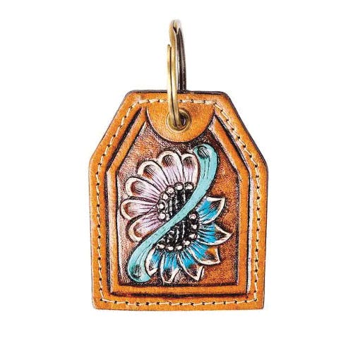 Myra Bag Rising Blooms Key Fob, Charming Blossom, Leather Case
