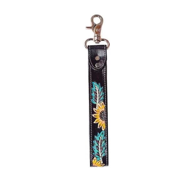 Myra Bag Key Fob, Bloom, Leather Case, Cheyenne