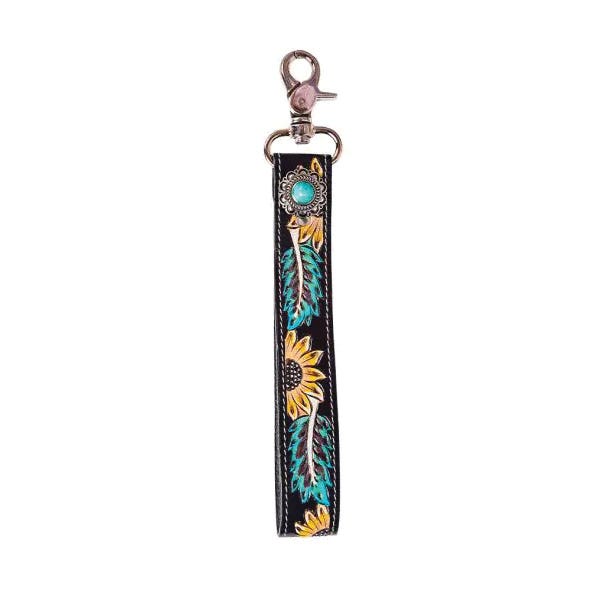 Myra Bag Key Fob, Bloom, Leather Case, Cheyenne