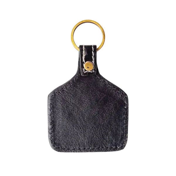 Myra Bag Trails East Key Fob, Blossoms, Hair-On Leather/Metal Case