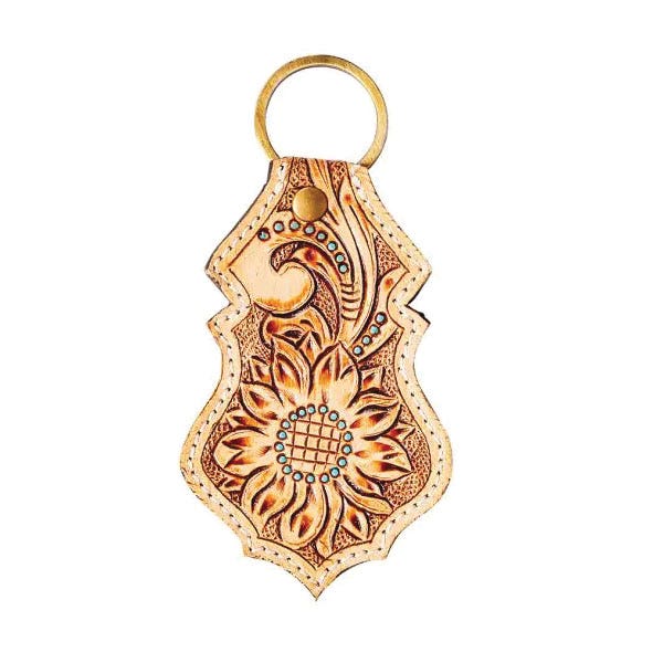 Myra Bag North Bloom Key Fob, Prairie Blossom, Leather Case