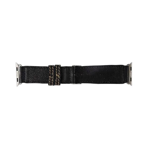 Myra Bag Tyler Springs Series Watch Band, Leather/Metal, Dark Chocolate Brown/Golden Honey/Sunset Red, 7 in L
