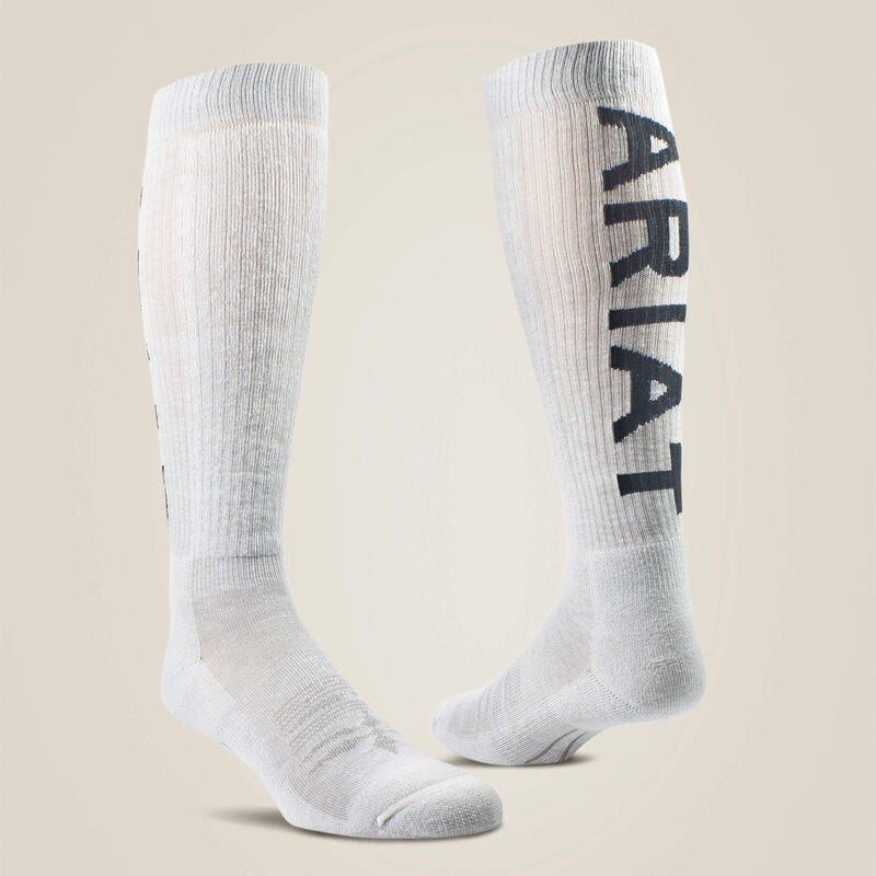 Ariat Western Boot Over The Calf Large Sock, Grey, XL